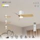 Lustre cu ventilator - Lustra LED cu Ventilator si telecomanda NEMO II XS alb/lemn