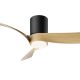 Lustre cu ventilator - Lustra LED cu Ventilator si telecomanda NEMO II XS negru/lemn