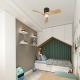 Lustre cu ventilator - Lustra LED cu Ventilator si telecomanda NEMO II XS negru/lemn