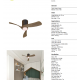 Lustre cu ventilator - Lustra LED cu Ventilator si telecomanda NEMO II XS negru/nuc