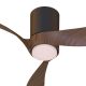 Lustre cu ventilator - Lustra LED cu Ventilator si telecomanda NEMO II XS negru/nuc