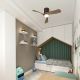 Lustre cu ventilator - Lustra LED cu Ventilator si telecomanda NEMO II XS negru/nuc