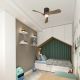 Lustre cu ventilator - Lustra LED cu Ventilator si telecomanda NEMO II XS negru/nuc