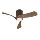 Lustre cu ventilator - Lustra LED cu Ventilator si telecomanda NEMO II XS negru/nuc