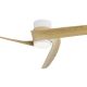 Lustre cu ventilator - Ventilator smart Bluetooth si telecomanda GROENLAND M, alb/ lemn