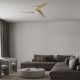 Lustre cu ventilator - Ventilator smart Bluetooth si telecomanda GROENLAND M, alb/ lemn