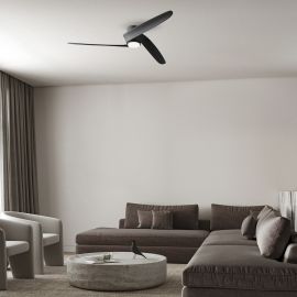 Lustre cu ventilator - Ventilator smart Bluetooth si telecomanda GROENLAND M negru