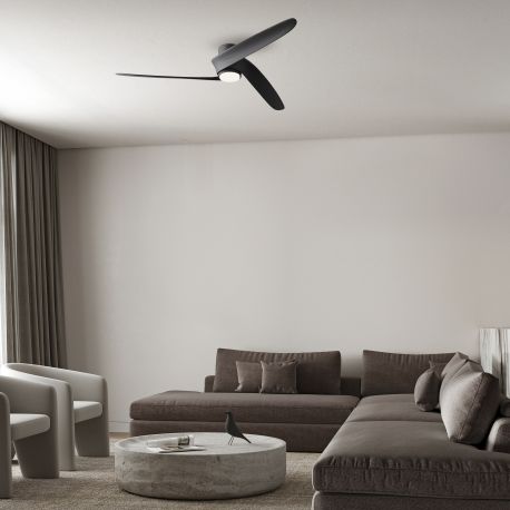 Lustre cu ventilator - Ventilator smart Bluetooth si telecomanda GROENLAND M negru