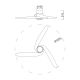 Lustre cu ventilator - Ventilator smart Bluetooth si telecomanda GROENLAND M alb
