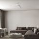 Lustre cu ventilator - Ventilator smart Bluetooth si telecomanda GROENLAND M alb