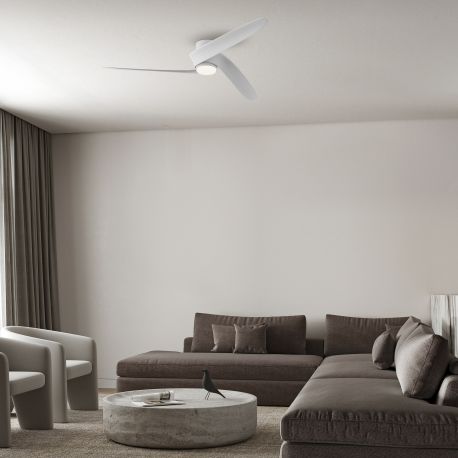 Lustre cu ventilator - Ventilator smart Bluetooth si telecomanda GROENLAND M alb