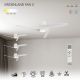 Lustre cu ventilator - Ventilator smart Bluetooth si telecomanda GROENLAND s alb