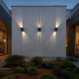 Aplice - Aplica LED iluminat exterior ambiental IP65 VECTOR maro corten