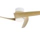 Lustre cu ventilator - Ventilator tavan LED si telecomanda GROENLAND XS, alb/ lemn
