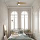 Lustre cu ventilator - Ventilator tavan LED si telecomanda GROENLAND XS, alb/ lemn