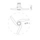 Lustre cu ventilator - Ventilator tavan LED si telecomanda GROENLAND XS, alb