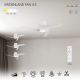 Lustre cu ventilator - Ventilator tavan LED si telecomanda GROENLAND XS, alb