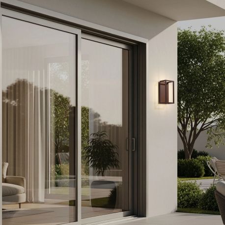 Aplice - Aplica LED iluminat exterior IP65 DEVIN maro corten