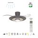 Lustre cu ventilator - Lustra LED cu ventilator palete retractabile KYOTO maro cafe