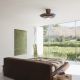 Lustre cu ventilator - Lustra LED cu ventilator palete retractabile KYOTO maro cafe