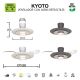 Lustre cu ventilator - Lustra LED cu ventilator palete retractabile KYOTO alb