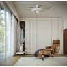 Lustra LED cu ventilator palete retractabile KYOTO alb