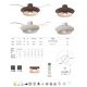 Lustre cu ventilator - Lustra LED cu ventilator palete retractabile PATAGONIA alb