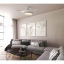 Lustra LED cu ventilator palete retractabile PATAGONIA alb