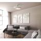 Lustre cu ventilator - Lustra LED cu ventilator palete retractabile PATAGONIA alb