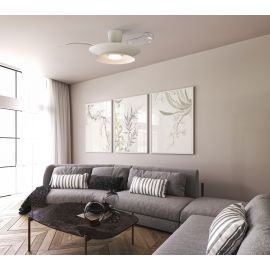 Lustre cu ventilator - Lustra LED cu ventilator palete retractabile PATAGONIA alb