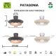 Lustre cu ventilator - Lustra LED cu ventilator palete retractabile PATAGONIA maro cafe