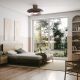 Lustre cu ventilator - Lustra LED cu ventilator palete retractabile PATAGONIA maro cafe