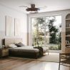 Lustra LED cu ventilator palete retractabile PATAGONIA maro cafe