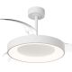 Lustre cu ventilator - Lustra LED cu ventilator palete retractabile NISEKO M alb