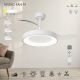 Lustre cu ventilator - Lustra LED cu ventilator palete retractabile NISEKO M alb