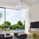 Lustre cu ventilator - Lustra LED cu ventilator palete retractabile NISEKO M alb