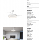 Lustre cu ventilator - Lustra LED cu ventilator palete retractabile NISEKO L alb