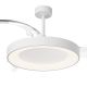 Lustre cu ventilator - Lustra LED cu ventilator palete retractabile NISEKO L alb