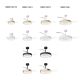 Lustre cu ventilator - Lustra LED cu ventilator palete retractabile NISEKO L alb