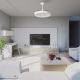 Lustre cu ventilator - Lustra LED cu ventilator palete retractabile NISEKO L alb