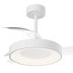 Lustre cu ventilator - Lustra LED cu ventilator palete retractabile NISEKO S alb