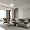 Lustra LED cu ventilator palete retractabile NISEKO S alb