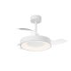 Lustre cu ventilator - Lustra LED cu ventilator palete retractabile NISEKO S alb