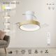 Lustre cu ventilator - Lustra LED cu ventilator palete retractabile NISEKO XS alb/ lemn