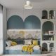 Lustre cu ventilator - Lustra LED cu ventilator palete retractabile NISEKO XS alb/ lemn