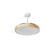 Lustre cu ventilator - Lustra LED cu ventilator palete retractabile NISEKO L alb/ lemn