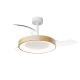 Lustre cu ventilator - Lustra LED cu ventilator palete retractabile NISEKO M alb/ lemn