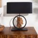 Veioze - Veioza, Lampa de masa lemn, abajur negru ELEMENTS 60cm