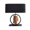 Veioza, Lampa de masa lemn, abajur negru ELEMENTS 60cm