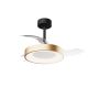Lustre cu ventilator - Lustra LED cu ventilator palete retractabile NISEKO S negru/ auriu